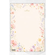 A5 Bloknot Çizgisiz Defter - 50 Yaprak - Memopad - Notepad - Not Defteri - Not Kağıdı - 3671 Çok Renkli