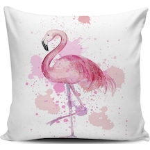 Kırlent Dünyası Flamingo Temalı Dijital Baskılı Kırlent Kılıfı (374793290)