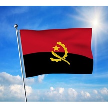 Angola Bayrağı Premium Raşel Kumaş 70x105 Cm Diğer