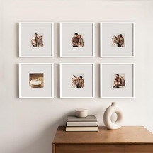 Sök-tak Beyaz Fotoğraf Çerçeve Seti 6 Adet 30x30cm