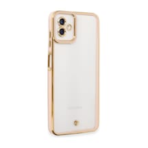 Samsung Uyumlu Galaxy A04 Kılıf Liva Lens Silikon Gül