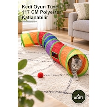4 Adet Kedi Oyun Tüneli 117 Cm Polyester Katlanabilir