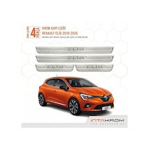 Renault Clio V 2019-2026 Uyumlu Satine Krom Kapı Koruma Eşiği 4 P