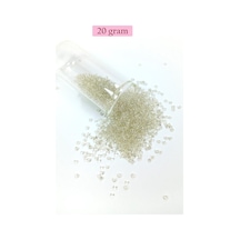 Dökme Cam Kum Boncuk 11/0 2 Mm - 20 Gram - Şeffaf Beyaz - Bnc018 Diğer