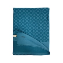 Aker Elegance Monogram Şal - Petrol Mavi 924 Petrol Mavi Petrol Mavi