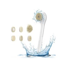 Ulzyvf Şarj Edilebilir 6 Başlıklı Vücut Fırçası - 3 Hızlı, Su Geçirmez Derin Temizlik Beyaz Beyaz