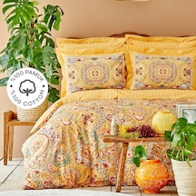 Karaca Home Manas Hardal %100 Pamuk Çift Kişilik Nevresim Takımı Hardal