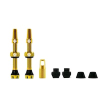 Tubeless Valves V2, Gold 44mm - Tubeless Valf, Tüpsüz Lastikler İçin Valf Çekirdeği Sökme Aleti İle Gövdeleri - P