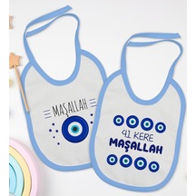 BK Kids Mekanın Sahibi Tasarımlı 2’li Mavi Mama Önlüğü-1 Mavi