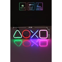 Playstation Neon Led / Gece Lambası / Game Dekoratif Lamba / Işıklı Ps / Play Station Ambians Işığı Renkli