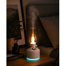 Hubrendy Tekno Vintage Aroma Difüzörü Nano Mist Led Işıklı Taşınabilir Nemlendirici