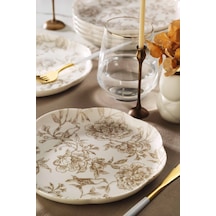Kütahya Porselen Fleur 5 Parça 20 Cm Pasta Tabağı Çok Renkli