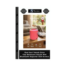 Özel Seri Teknik Ürün Cep Aksesuarı Küçük Alet Bluetooth Hoparlör D24 Kırmızı