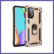 Bezos Samsung Galaxy A33 5g Kılıf Sofya Yüzüklü Silikon Kapak - Gold Nıda