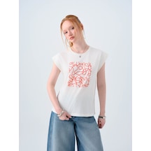 Loft Beyaz Kadın T-shirt Lf2038770 Beyaz