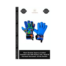 Özel Üretim Sporcu Futbol Yetişkin Gk-300 Kaleci Eld. Hybrid Parmak Korumalı 10 No Renkli Çok Renkli