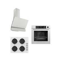Ferre Steamart CS Serisi Lux XE64CB - CS206 - D081 Beyaz Ankastre Set