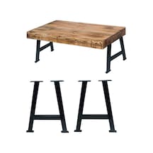 CVTdesign Metal Sehpa Ayakları Ahşap Masif Kütük Orta Sehpa Ayağı Ayak Seti