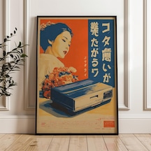 Japon Retro Kadın Ve Vintage Elektronik Pop Art Dijital Poster İndir