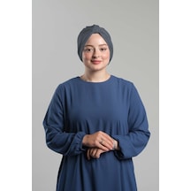 Hürrem Bone Antrasit Pratik Hazır Geçmeli Tesettür Bone Sandy Pileli Salaş 2121 25 Antrasit