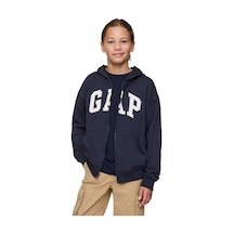 Gap Logo Relaxed Fermuarlı Sweatshirt - 743966-10006 Lacivert
