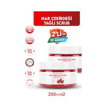Doğal Nar Çekirdeği Özlü Nemlendirici Yağlı Scrub 250 Ml 2'li Set