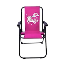 Exent Rainbow Unicorn 2-6 Yaş Lüx Çocuk Piknik Sandalyesi-mini Kamp Sandalyesi-pembe Çok Renkli