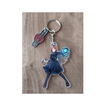 Owl Bag Jujutsu Kaisen Nobara Kugisaki Desenli Acrylic Anahtarlık Çanta Süsü Çok Renkli