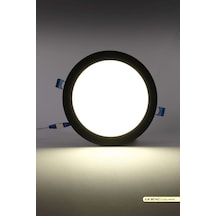 ACK 18W Sıva Altı Yuvarlak LED Panel Armatür Siyah Gövde 4000K Il Siyah