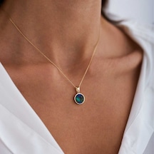 Doğal Firuze Dünya Kolye Sarı