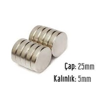 Neodyum Mıknatıs 25x5 Mm 5 Adet