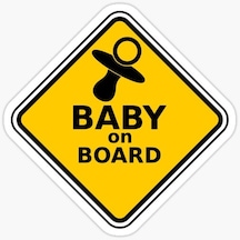 Baby On Board Arabada bebek var Oto Sticker Etiket 19CM md19