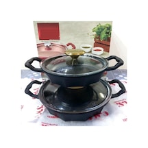 Oms Dodeca Döküm Granit Sahan Seti 18-22 Cm Siyah 3726