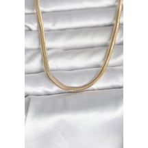 Mey İthalat Cm 14k Gold Renk Yassı Yılan Zincir Model 45 Cm Kadın Kolye Çok renkli
