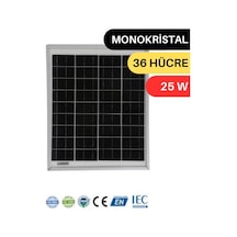 Lexron 25 W Watt Monokristal Güneş Paneli