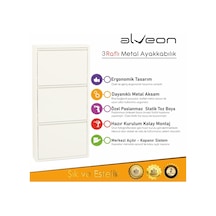 Alv-10003 Alveon Metal Ayakkabılık Beyaz
