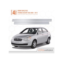 intakrom Hyundai Accent Era Krom Cam Çıtası 4 Parça 2005-2011