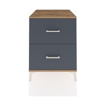 Kronos Komodin 2 Çekmeceli 60x59x80 Çam-antrasit Atlas Çam