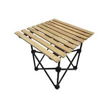 Evvon Katlanır Ahşap Tablalı Kamp Masası 50x50 Cm 3 Adet Çok Renkli