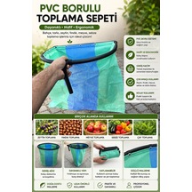 Profosyonel Çay Meyve Sebze Toplama Sepeti Pvc Borulu Tutacaklı Ergonomik Hasat Toplama Sepeti