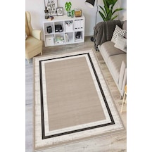 Bej Kaymaz Tabanlı Çerçeveli Salon Halısı Ar1420n11
