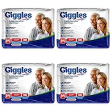 Giggles Belbantlı Yetişkin Hasta Bezi Medium 120 Adet 4x30 Paket M Giggles Belbantlı Yetişkin Hasta Bezi Medium 120 Adet 4x30 Paket M