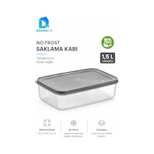 No Frost Saklama Kabı 1500 Ml Kapaklı Dikdörtgen Gıda Saklama Kabı Çok Renkli
