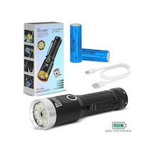 2800 Lümen Özel Seri Led Çalışma Lambası Yeşil Özellikli, Mıknatıslı, Usb Şarjlı El Feneri Wt-735