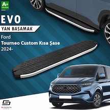 S-dizayn Ford Tourneo Custom 2 Kısa Şase Evo Krom Yan Basamak 223 Cm 2023 Üzeri A+ Kalite