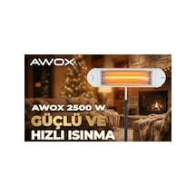 Awox Ecotec Infrared Beyaz 2500 W-ayaklı-duvar Monte Aparatlı-enerji Tasarruflu-geniş Alan Etkisi 1