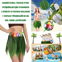 Tropikal Esintili Hawaii Yapraklı Parti Eteği Yetişkin Boy N177