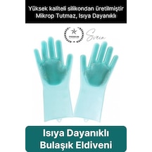 Bulaşıkeldiveni Isıya Dayanıklı Rahat Sağlam Silikon Bulaşık Yıkama Eldiveni Fırçası Temizlik