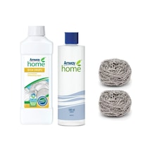 Amway Home Dish Drops Konsantre Sıvı Bulaşık Deterjanı 1 L + Ölçek Şişesi 500 ML + Ovma Teli 2 Adet