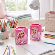 Bakgelal Lisanslı Barbie Extra Çift Ağızlı Metal Kalemtıraş Çocuk Okul Kırtasiye - 9072573162455